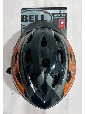 Bell Richter Youth Bicycle Helmet Ages 8-14 Black & Orange With Visor Reflectors
